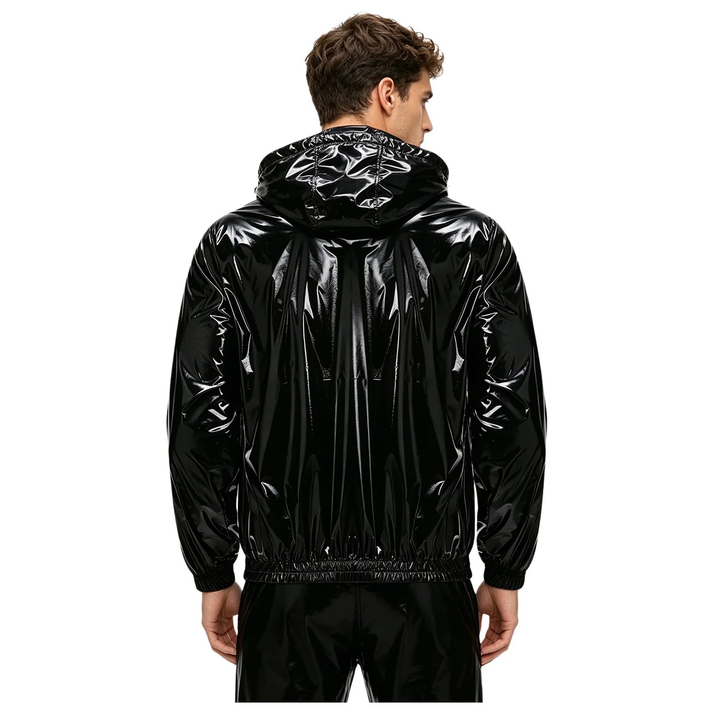 Mens Waterproof Hooded Breathable Raincoat