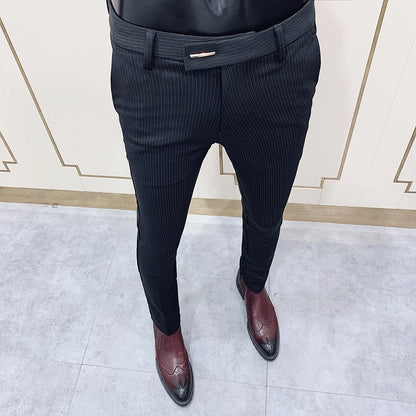 Men Stretch Slim Formal Casual Pants Fashion