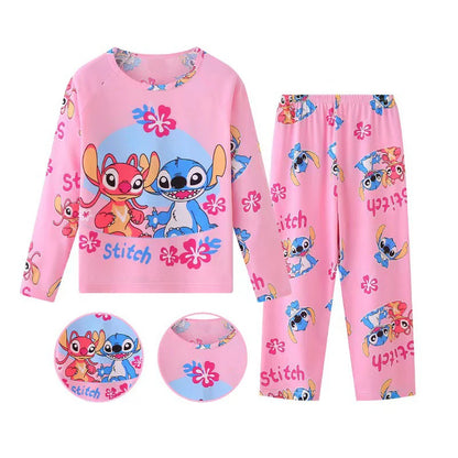 Stitch Angel Boy/Girl Long sleeved Kids Pajamas Set