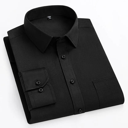 double collor Full shirts for men plus size