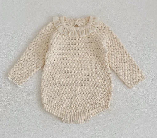 Baby Girls Knitting Romper Red Fashion