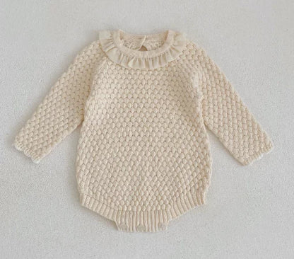 Baby Girls Knitting Romper Red Fashion