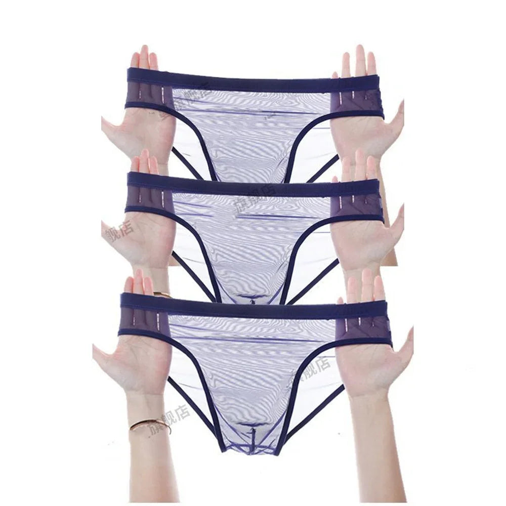 3Pcs See Through Men's Sexy Briefs Seamless