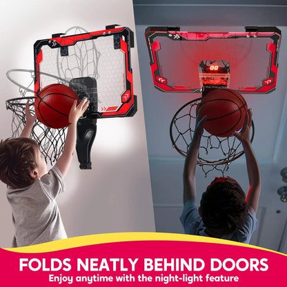 Mini Indoor Basketball Hoop Light Up Scoreboard