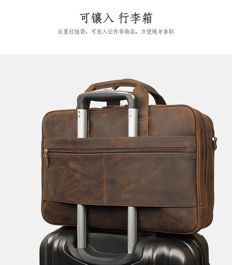 Genuine Leather Men Briefcase Business bag