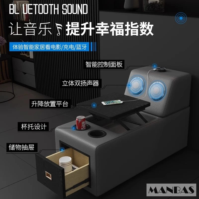 Modern Genuine Leather Sectional Sofa Couch