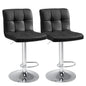 2 PU Leather Bar Stools Upholstered Counter Height
