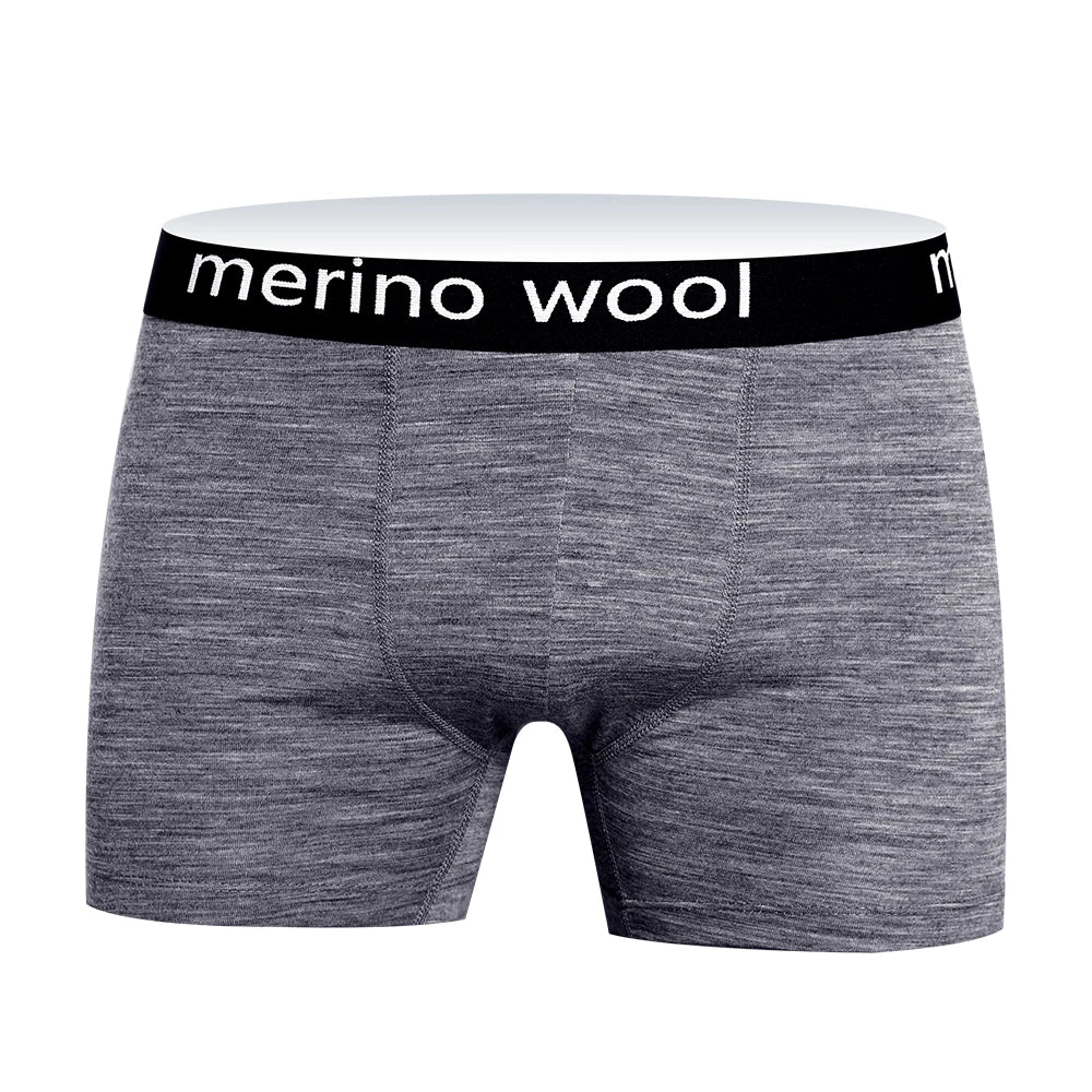 Mens Merino Boxer Briefs Soft Breathable Sports