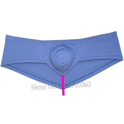 Men's Sexy Plaid Hipster Boxer Briefs  Pouch