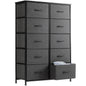 10 Fabric Drawers Wardrobe Steel Frame Closet Storage