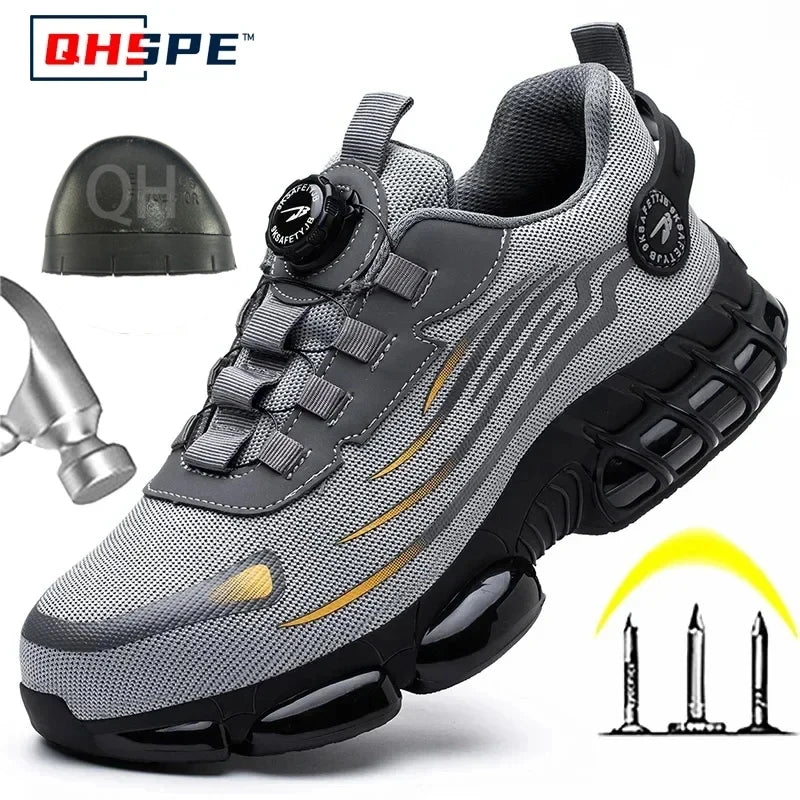 Safety Shoes Men Anti-smash Anti-puncture Work Shoes