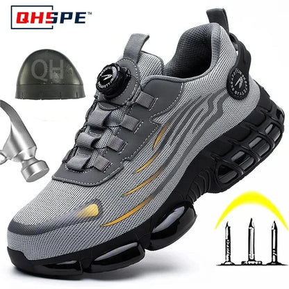 Safety Shoes Men Anti-smash Anti-puncture Work Shoes