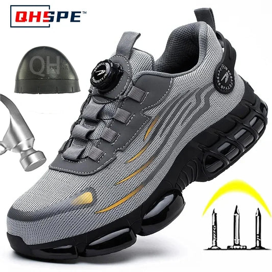 Safety Shoes Men Anti-smash Anti-puncture Work Shoes