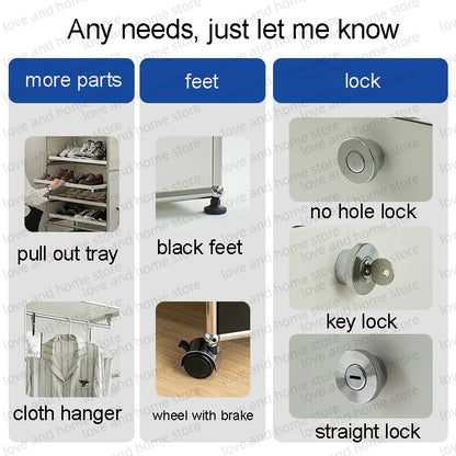 Modular DIY Metal TV Stand Cabinet Storage