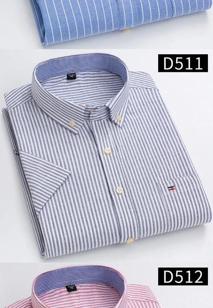 Plus Size Men Plaid Striped Formal Business