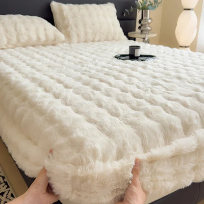 Plush Sheet Cover All-inclusive Mattress Protective Cover