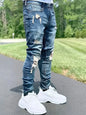 Men'S Slim Fit Distressed Jeans - Stretch Denim