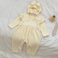 Baby Girls Long Sleeve Flower Embroidery Jumpsuit