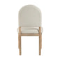 2 set, Beige Fabric Upholstered Seat Back Luxury