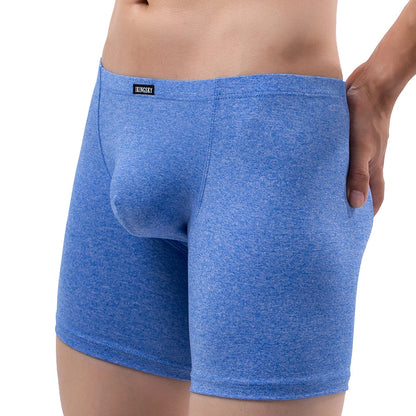 Men's Long Leg Boxer Briefs Sexy Bulge Trunks