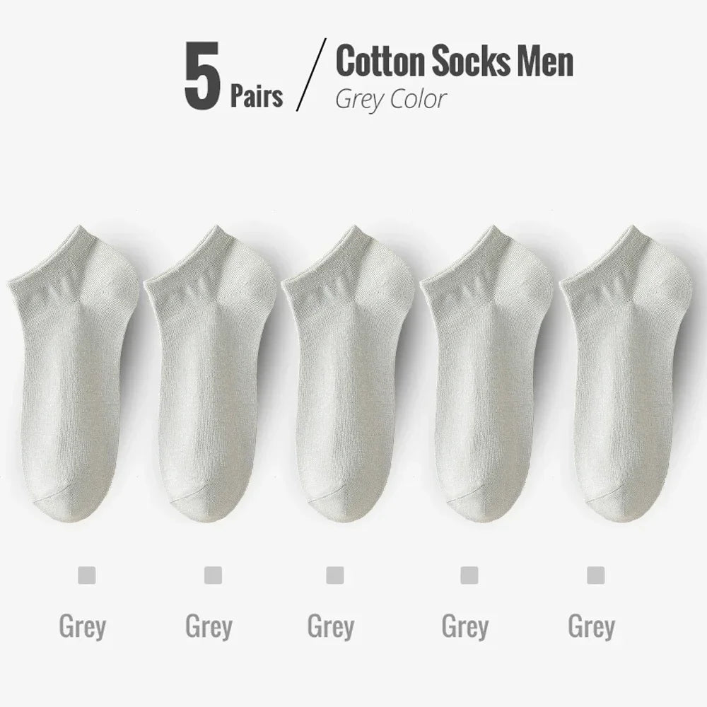 5 PairsMen Business Ankle Dress Socks