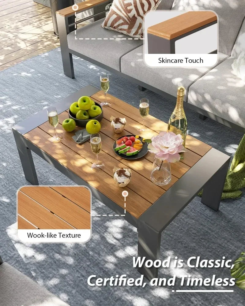 Outdoor Sectional with Coffee Table, Patio Sets