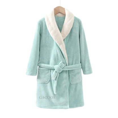 Boys/Girls Warm Fleece Flannel Bath Robes