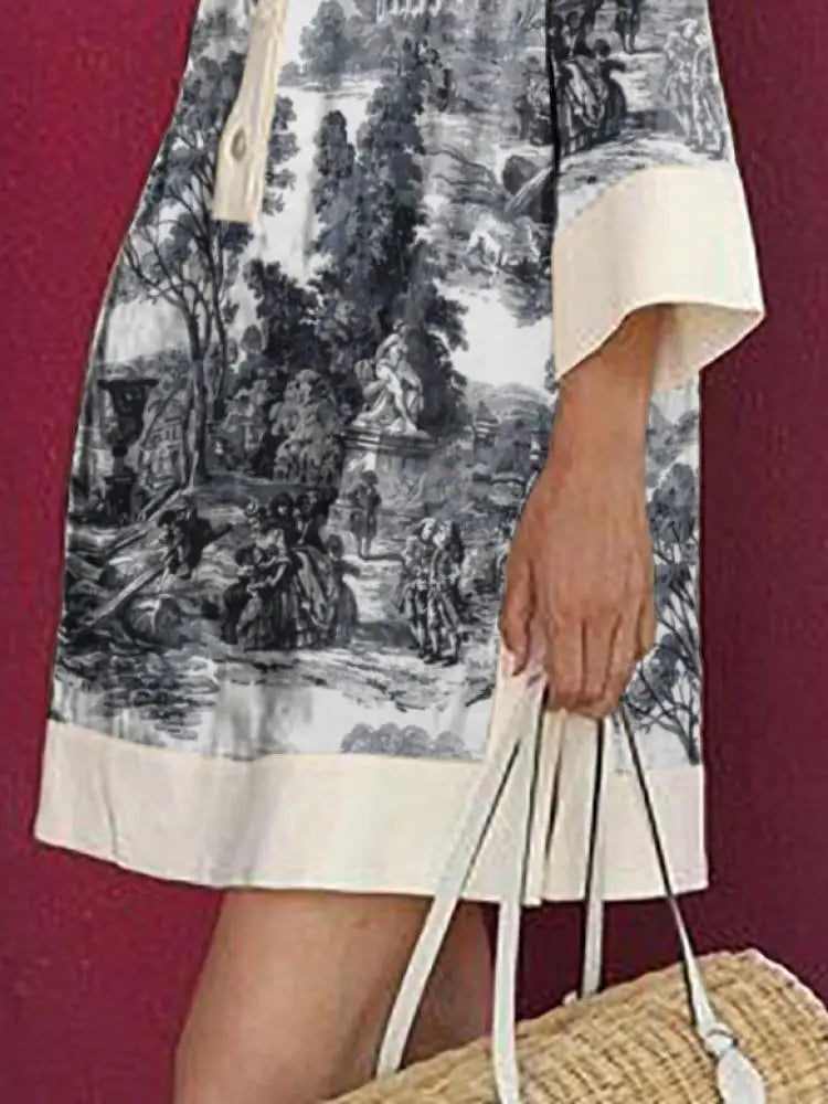 Elegant Printed Party Evening Mini Dresses Women