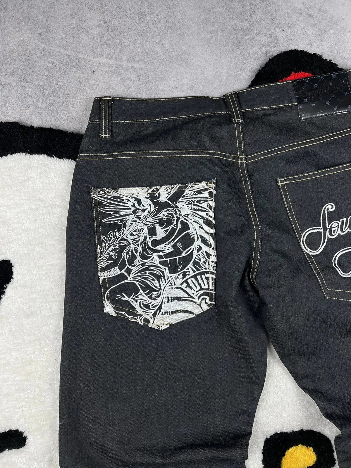 Vintage South Pole Black Denim Jeans Men's