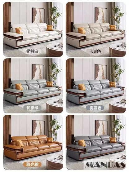Genuine Leather Sofa Set for Living Room
