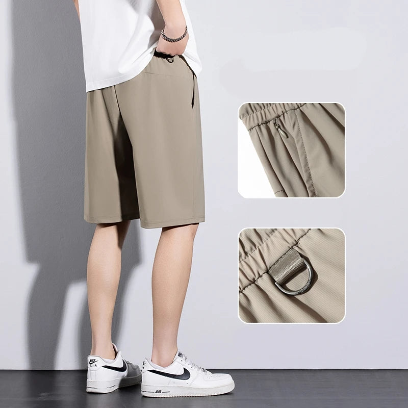 Silk Shorts Knee Length Bermuda Quick Dry