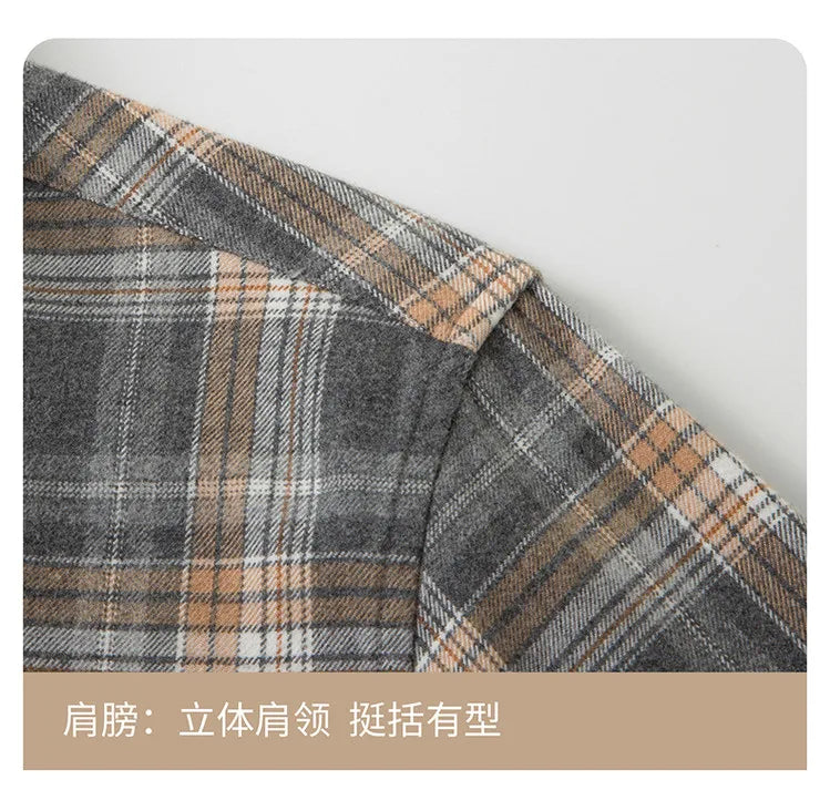 Men's, Plaid Casual Jacket, Anti-Wrinkle, Multi-Color