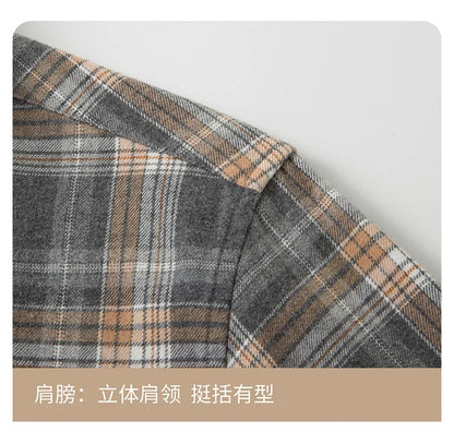 Men's, Plaid Casual Jacket, Anti-Wrinkle, Multi-Color