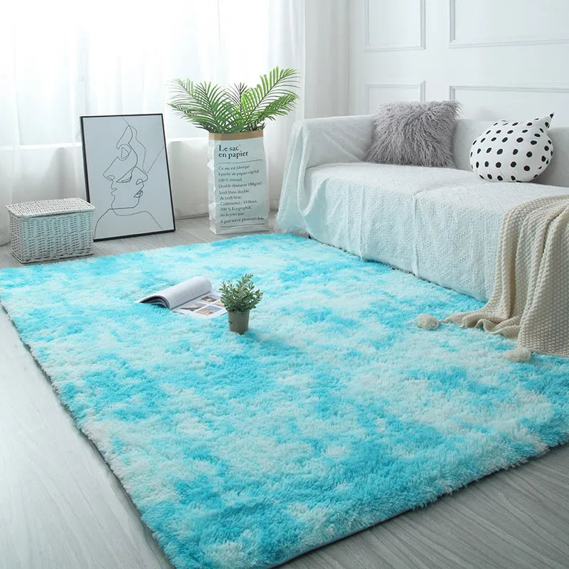 White Fluffy Modern Home Decor Rug Non-Slip
