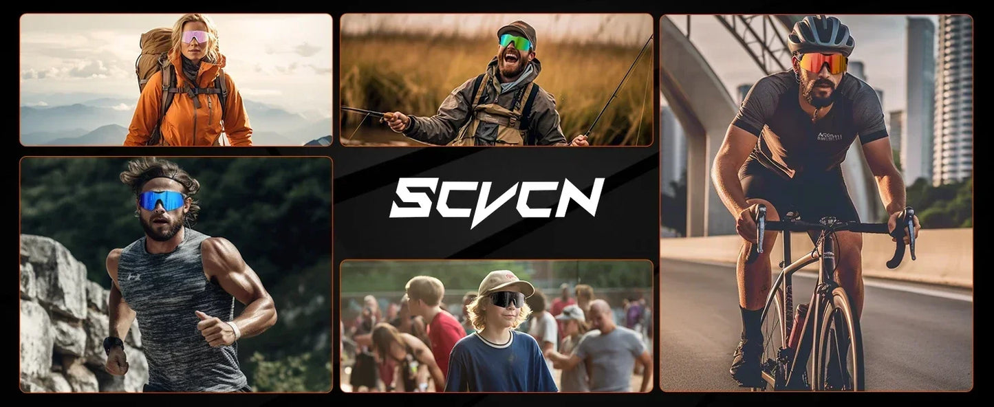 SCVCN Polarized Sports Sunglasses Cycling Glasses Riding