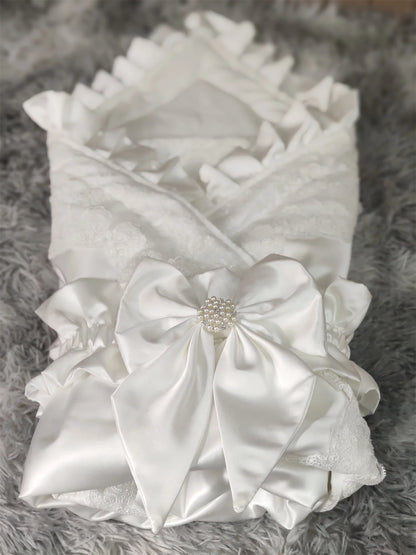 Luxury Soft Satin Swaddle Blankets Girls/Boys Wraps