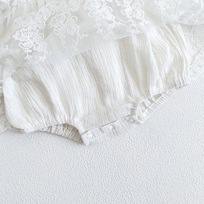 Infant Baby Girls Embroider Sleeveless Rompers