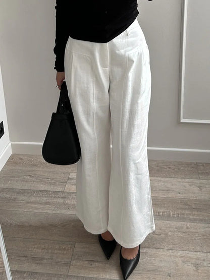 Women Wide Leg Formal Straight Leg Pants