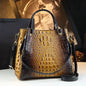Genuine Leather Women Handbags Fashion Crocodile Print