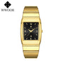 Luxury Square Men's Wristwatch Stainless Steel Waterproof