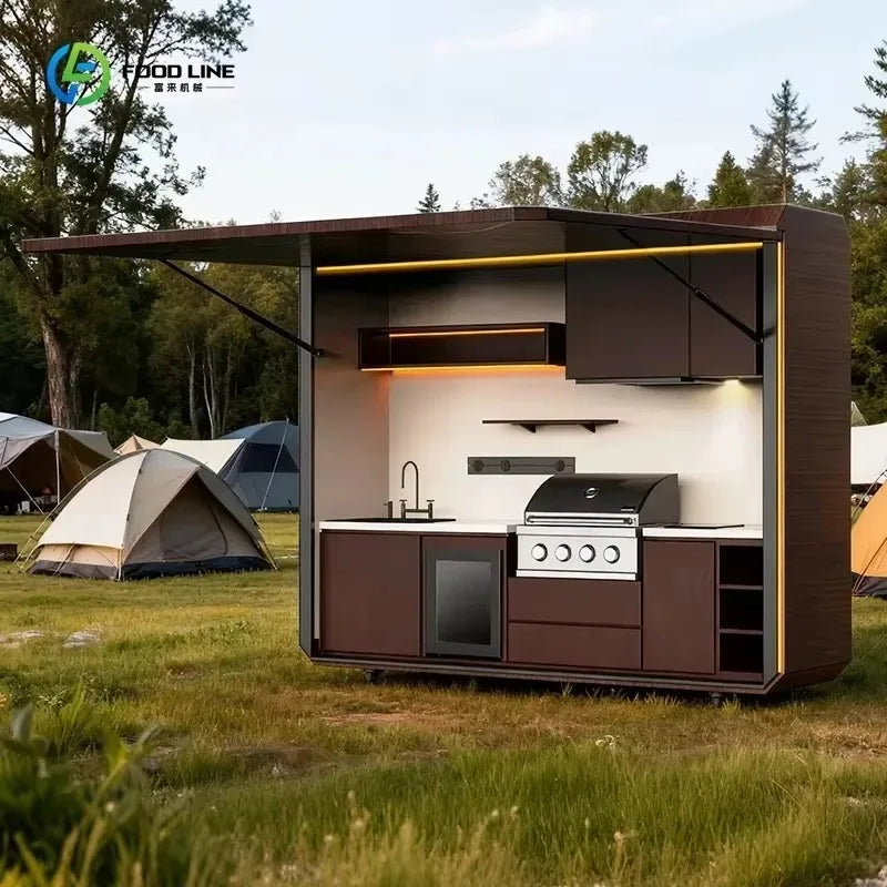 Outdoor Kitchen Pods BBQ Cooking Cabin with Electrical