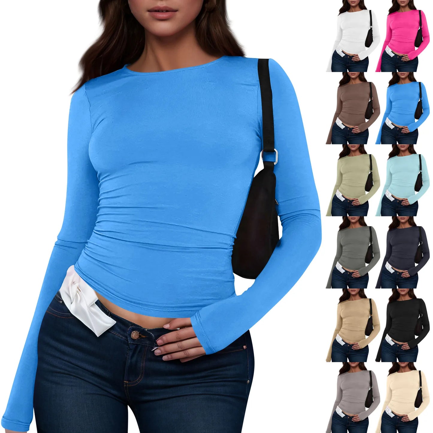 Sexy Cropped Womens Casual Skinny Slim T Shirts