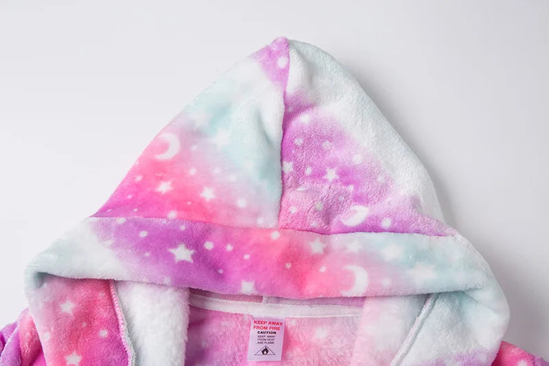 Boys/Girls Winter Colorful Bathrobe Sleepwear Loungewear