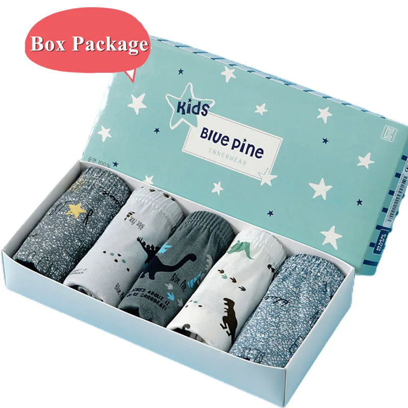 5-Pack Boys Cotton Underwear Toddler Dinosaur Briefs
