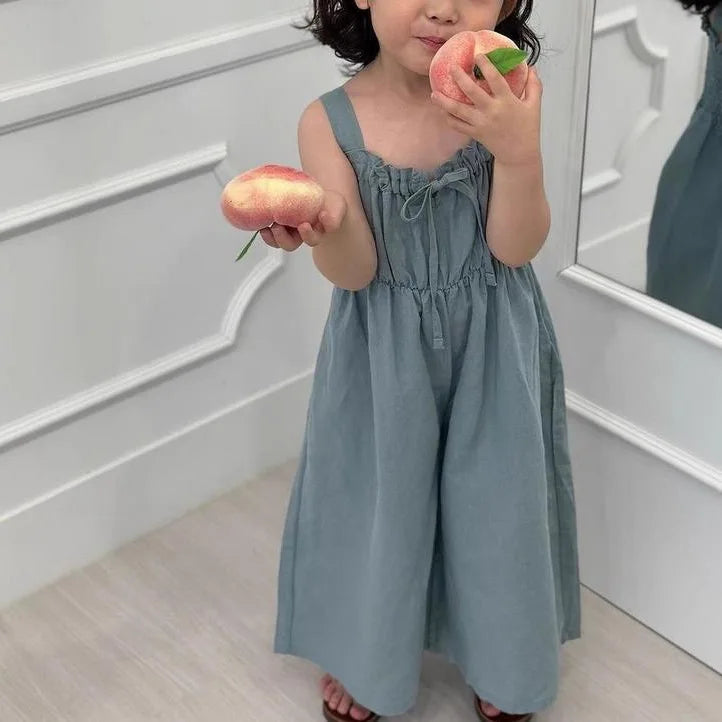 Girl Sleeveless Princess Casual Jumpsuits