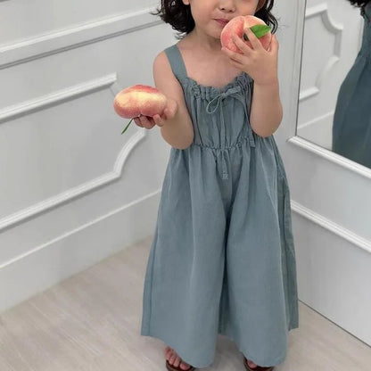 Girl Sleeveless Princess Casual Jumpsuits