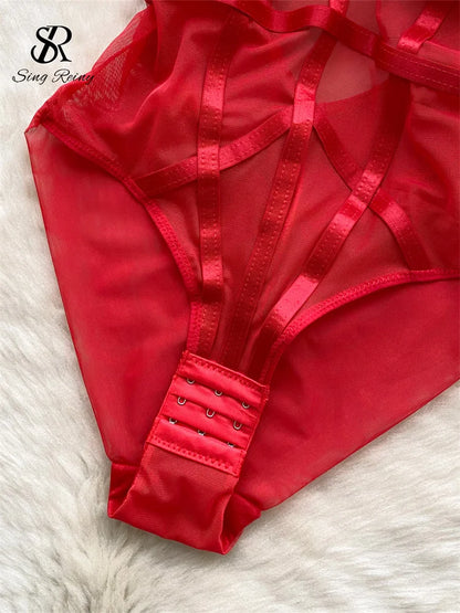Women Corset Slim Sexy Bodysuits Open Crotch