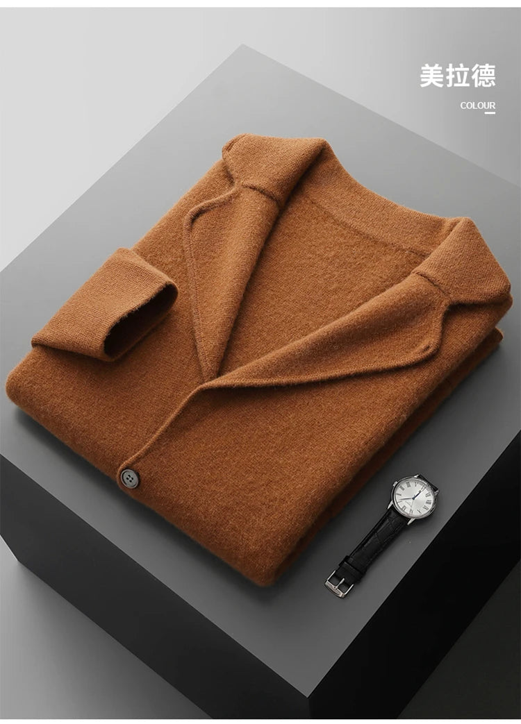 Men's Cashmere Knitted Cardigan Casual Jacket Top