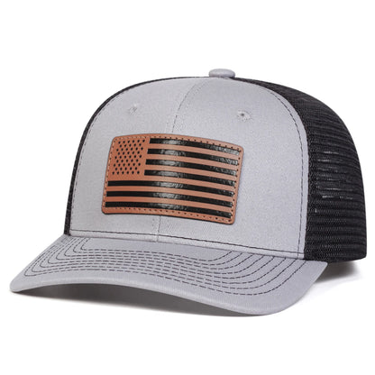1piece Unisex American Flag Leather Baseball Caps