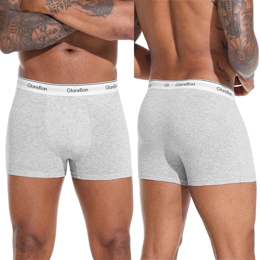 5pcs Men Cotton Boxer Briefs Underwear